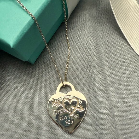 Tiffany & Co. Silver Heart Necklace - Picture 2 of 6